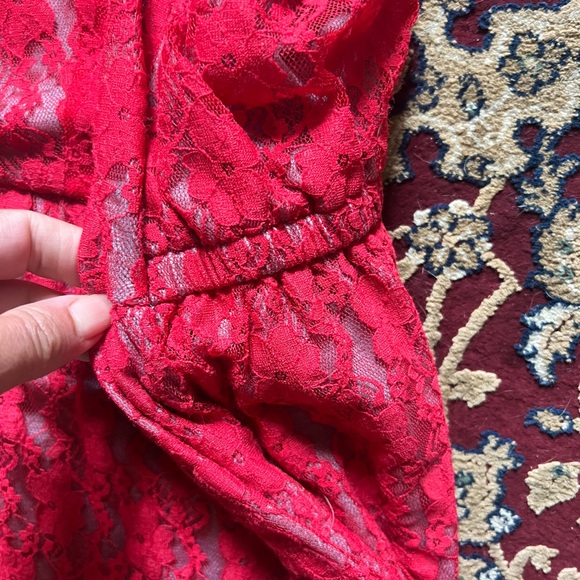 Red Lace BeBop Sleeveless Dress - Picture 5 of 8